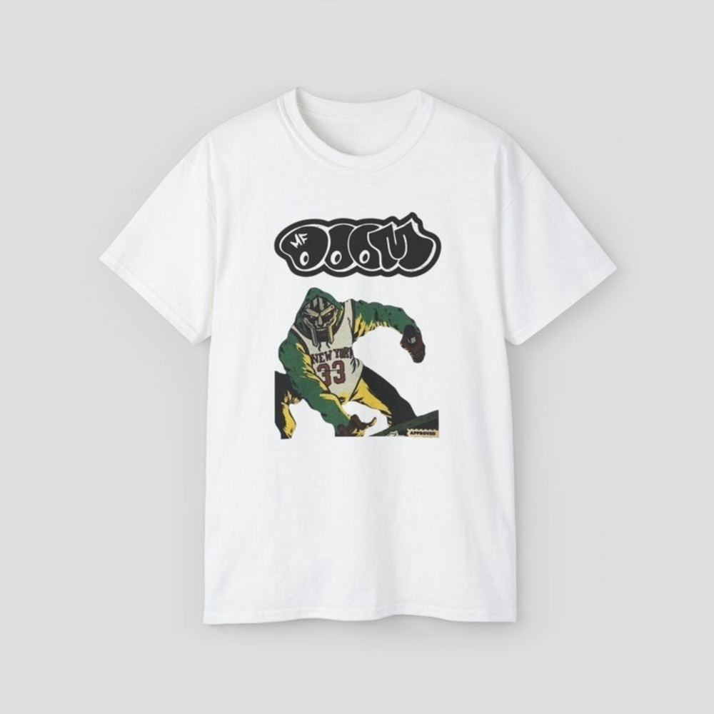 MF Doom T-Shirt MF Doom Graphic Tee Doomsday Madvillain Metal Face White Shirt